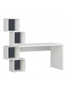 Γραφείο εργασίας Balance Megapap χρώμα λευκό 153,5x60x140εκ