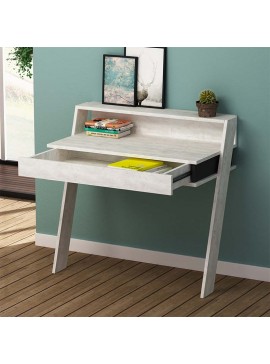 Γραφείο εργασίας Cowork Megapap χρώμα λευκό αντικέ 94x50x91εκ.