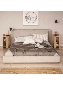 Κομοδίνο Elos Megapap σετ 2 τεμαχίων χρώμα sapphire oak 25x27x60εκ.