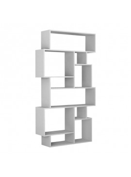Βιβλιοθήκη Karmato Megapap χρώμα λευκό 96x25,5x168,5εκ.