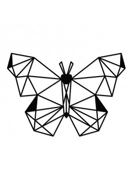 Διακοσμητικό τοίχου Butterfly Megapap μεταλλικό χρώμα μαύρο 50x2x35εκ.