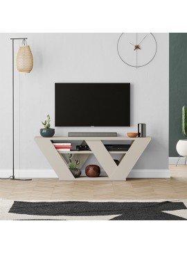 Έπιπλο τηλεόρασης Pipralla Megapap χρώμα sandstone 110x30x40εκ.
