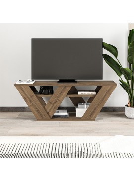 Έπιπλο τηλεόρασης Pipralla Megapap χρώμα ανοιχτό καρυδί 110x30x40εκ.