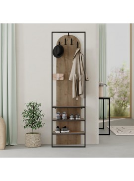 Έπιπλο εισόδου Archy Megapap χρώμα ανοιχτό καρυδί 53x31,7x180εκ.