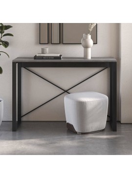 Κονσόλα Archie Megapap χρώμα γκρι ρετρό - μαύρο 110x35x75εκ.