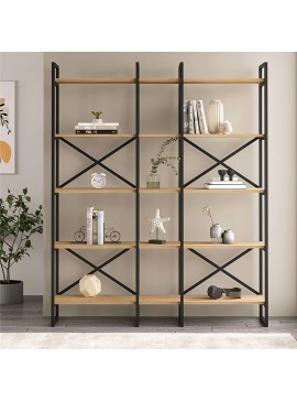 Βιβλιοθήκη Dusan Megapap χρώμα sepet oak 143,5x30x175εκ.