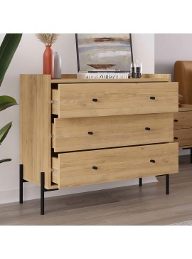 Συρταριέρα Malta Megapap χρώμα sapphire oak 94x40x80,1εκ.