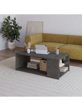 Τραπεζάκι σαλονιού Berg Megapap χρώμα γκρι ρετρό 110x60x40εκ.