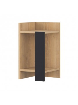 Κομοδίνο Elos Megapap χρώμα saphhire oak - silky black 30x31,7x55εκ.