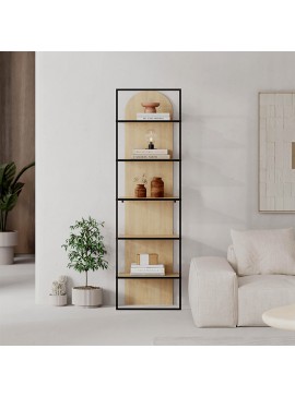 Βιβλιοθήκη Archy Megapap χρώμα sapphire oak 53x31,7x180εκ.