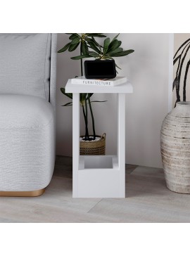 Τραπεζάκι βοηθητικό Tasos Megapap χρώμα λευκό 30x30x50,3εκ.