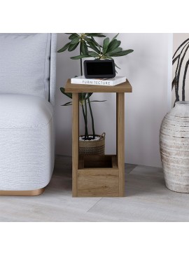 Τραπεζάκι βοηθητικό Tasos Megapap χρώμα sepet oak 30x30x50,3εκ.