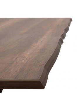 Τραπέζι Walter Megapap Mdf - μεταλλικό χρώμα καρυδί 140x80x75εκ.