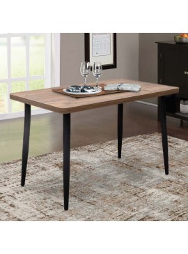 Τραπέζι Levico Megapap Mdf - μεταλλικό χρώμα ακακίας 120x70x75εκ.