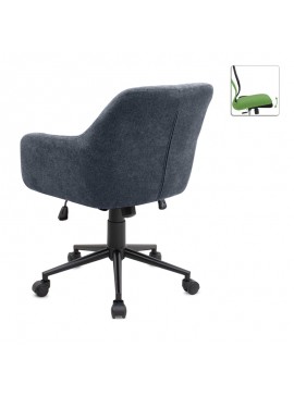 Καρέκλα γραφείου Alice Megapap υφασμάτινη χρώμα ανθρακί 61x61x80/90εκ.