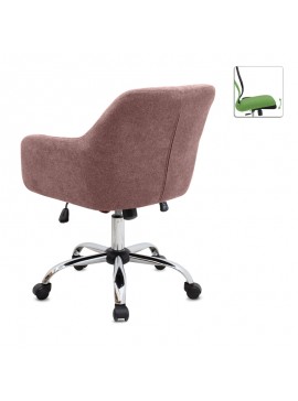 Καρέκλα γραφείου Lana Megapap υφασμάτινη χρώμα σάπιο μήλο 61x61x80/90εκ.