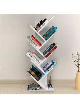 Βιβλιοθήκη μελαμίνης Milton Megapap χρώμα λευκό 44x22x121εκ.