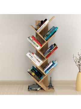 Βιβλιοθήκη μελαμίνης Milton Megapap χρώμα pine oak 44x22x121εκ.