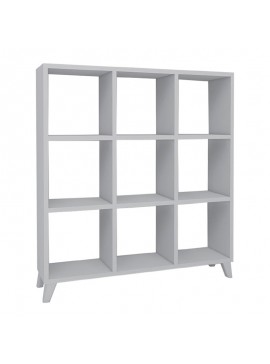 Βιβλιοθήκη μελαμίνης Saul Megapap χρώμα λευκό 88,2x20x88,2εκ.