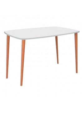 Γραφείο - τραπέζι μελαμίνης Deina Megapap χρώμα λευκό 105x60x72εκ. 0212554 arte-0212554
