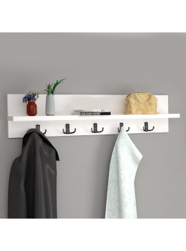 Κρεμάστρα τοίχου Kery Megapap χρώμα λευκό 80x11x18εκ.