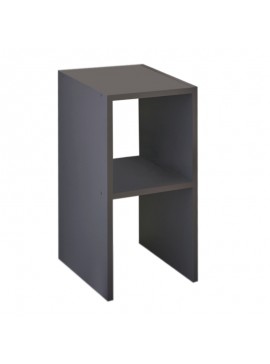 Κομοδίνο - Τραπεζάκι βοηθητικό Tagore Megapap χρώμα ανθρακί 30x30x60εκ.