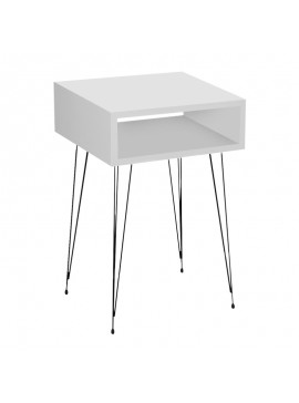 Κομοδίνο μελαμίνης Scott Megapap χρώμα λευκό 40x30x60εκ.