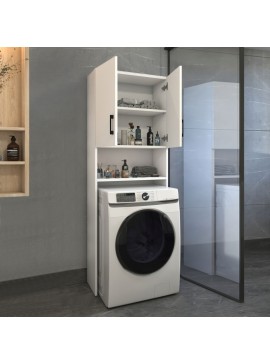 Έπιπλο πλυντηρίου Holton Megapap χρώμα λευκό 65,5x30x180εκ.