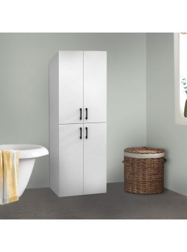 Ντουλάπα μπάνιου - Έπιπλο πλυντηρίου Millay Megapap χρώμα λευκό 70x70x180εκ.