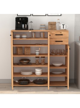 Παπουτσοθήκη - Ντουλάπι Polly Megapap χρώμα pine oak 108x35x108εκ.