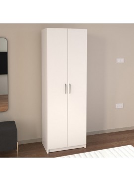 Παπουτσοθήκη Renso Megapap δίφυλλη χρώμα λευκό 59,8x37,8x178,5εκ.