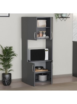 Ντουλάπα κουζίνας Armado Megapap χρώμα ανθρακί 60x32x140εκ.