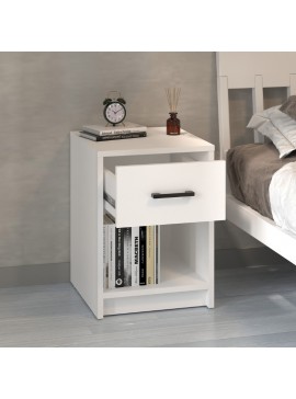 Κομοδίνο Scoty Megapap χρώμα λευκό 40,2x35,3x55εκ.