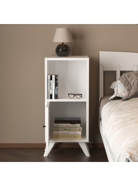 Κομοδίνο Vira Megapap χρώμα λευκό 34x30x78εκ.