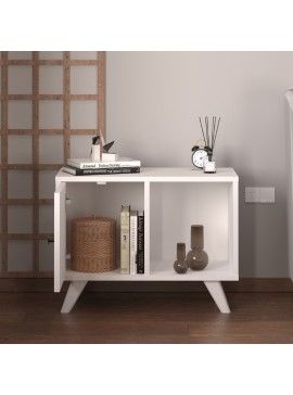 Κομοδίνο Rico Megapap χρώμα λευκό 65,2x30x49εκ.