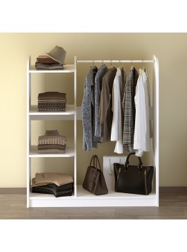 Έπιπλο εισόδου Rozesme Megapap χρώμα λευκό 120x40x135εκ.