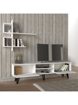 Σύνθεση τηλεόρασης Salerno Megapap χρώμα λευκό 180x35x51εκ.