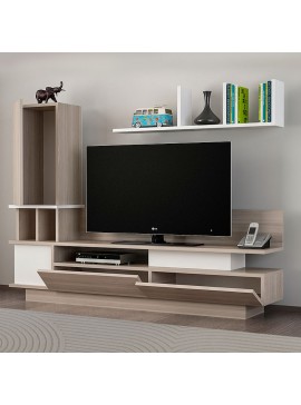 Σύνθεση τηλεόρασης Almeria Megapap χρώμα λευκό - cordoba 149x29,5x117εκ.