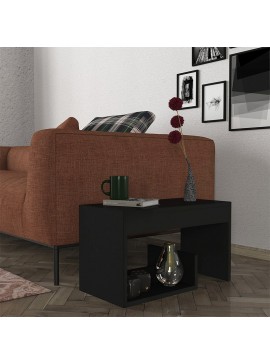 Τραπεζάκι βοηθητικό Rosana Megapap χρώμα μαύρο 35x29,5x60εκ.