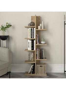Βιβλιοθήκη Tree Megapap χρώμα sapphire oak 45x21,4x121,8εκ.