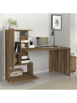 Γραφείο εργασίας Domingo Megapap χρώμα καρυδί 149,5x60x120εκ.