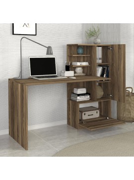 Γραφείο εργασίας Merino Megapap χρώμα καρυδί 149,5x61,8x120εκ.