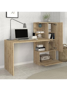 Γραφείο εργασίας Merino Megapap χρώμα sapphire oak 149,5x61,8x120εκ.