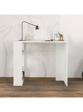 Γραφείο εργασίας Netenia Megapap χρώμα λευκό 90x40x74εκ.