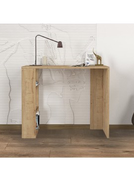 Γραφείο εργασίας Netenia Megapap χρώμα sapphire oak 90x40x74εκ.