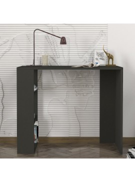 Γραφείο εργασίας Netenia Megapap χρώμα ανθρακί 90x40x74εκ.