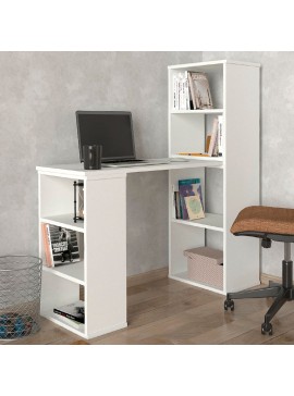 Γραφείο εργασίας πολυμορφικό Last Megapap χρώμα λευκό 119x44,7x123εκ.