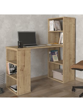 Γραφείο εργασίας πολυμορφικό Last Megapap χρώμα sapphire oak 119x44,7x123εκ.