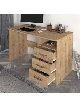 Γραφείο εργασίας Eldoris Megapap χρώμα sapphire oak 120x60x75εκ.