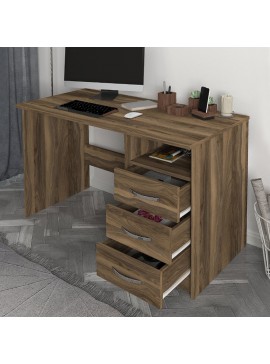 Γραφείο εργασίας Eldoris Megapap χρώμα καρυδί 120x60x75εκ.